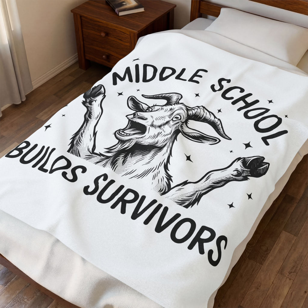 Goat Drawing Blanket Teachers Comedy Gift Women Cartoon Blanket Kid Blanket Educator Enthusiast Comic Graphic Classic Sparkle Blanket
