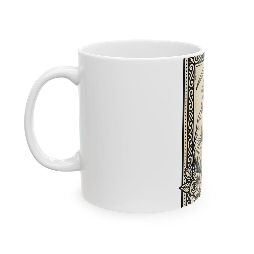 Death Skull Mug Gothic Joke Gift Women Retro Mug Skull Mug Goth Fan Vintage Mug Pun Graphic Dark Flowers Mug