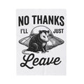 Opossum Ufo Blanket Funny Critter Gift Women Sketch Blanket Possum Ufo Blanket Humor Fan Cartoon Blanket Creature Graphic Doodle Alien Ship Blanket