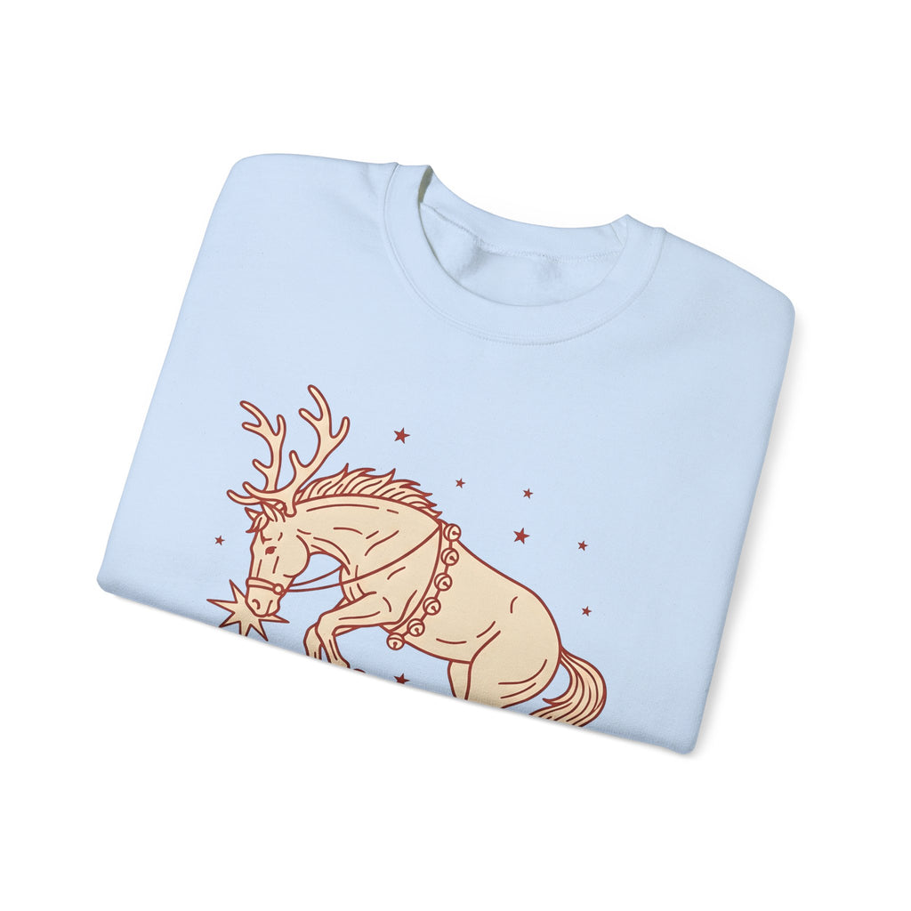Stag Sweatshirt Christmas Creatures Gift Women Hand Drawn Sweatshirt Deer Sweatshirt Xmas Fan Illustrated Sweatshirt Animal Graphic Classic Twinkles Sweatshirt