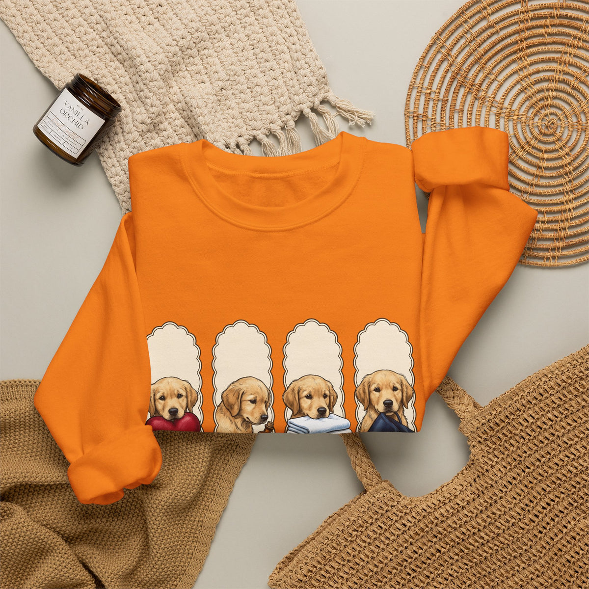 Golden Dog Puppy Nurse Pet Gift Puppy Healthcare Enthusiast Doggo Animal Minimalist Sweatshirt