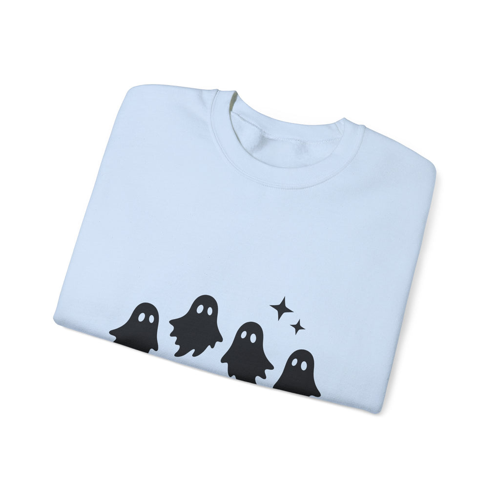 Ghost Halloween Spooky Gift Minimalist Specter Horror Fan Ghostly Creepy Silhouette Sweatshirt
