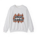 Fiery Letters Sweatshirt Boho Chic Novels Gift Women Sketch Sweatshirt Alphabet Sweatshirt Hippie Fan Hand Drawn Sweatshirt Literary Graphic Cartoon Fireball