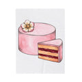 Layered Cake Blanket Desserts Pastries Gift Women Illustration Blanket Cake Blanket Sweets Fan Drawing Design Line Art Floral Blanket