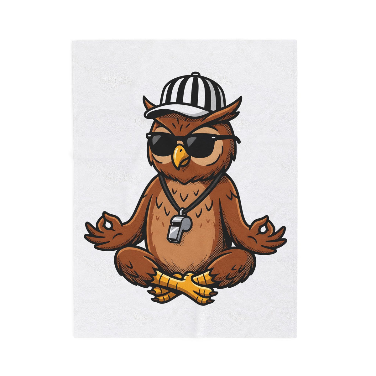 Owl Umpire Sports Activities Workout Gift Owl Athlete Enthusiast Fitness Blanket