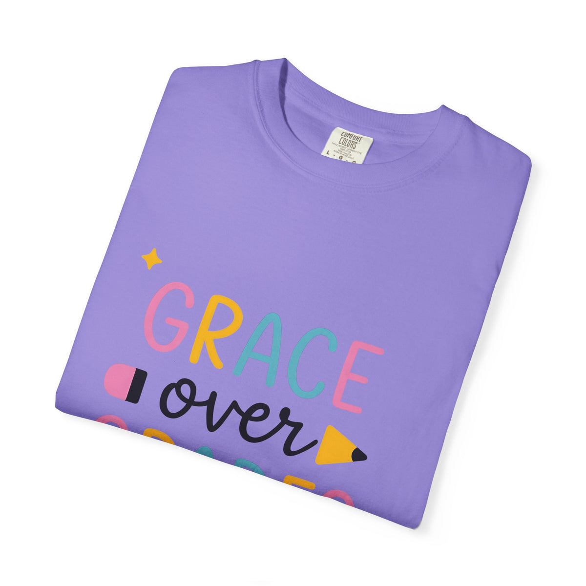 Pencil Graphic T-Shirt Teachers School Gift Women Playful T-Shirt Illustration T-Shirt Educator Enthusiast Whimsical T-Shirt Classroom Graphic