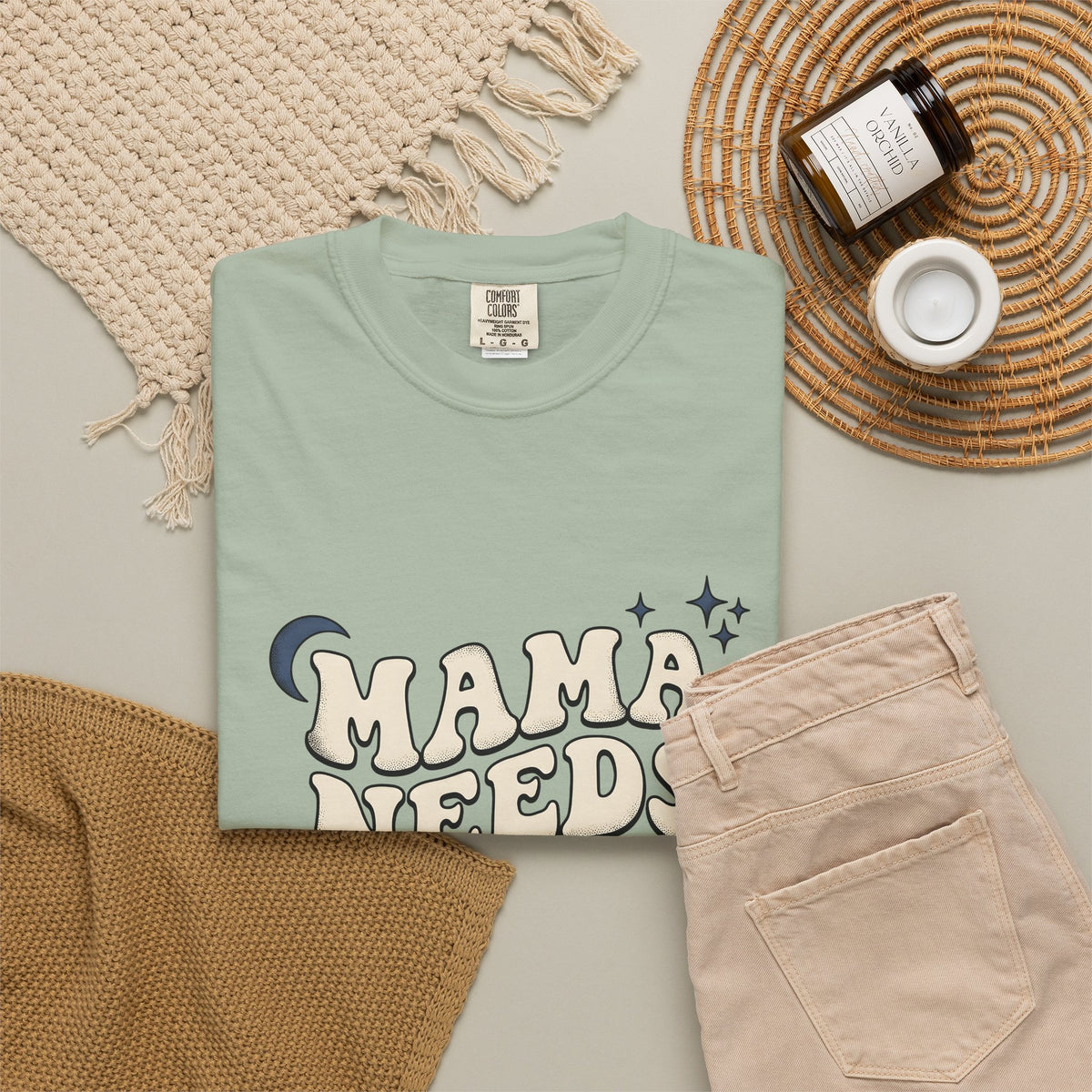 Large Bubble Text T-Shirt Moms Pajamas Gift Women Throwback T-Shirt Bubble Letter T-Shirt Motherhood Fan Retro Style T-Shirt Sleepwear Graphic