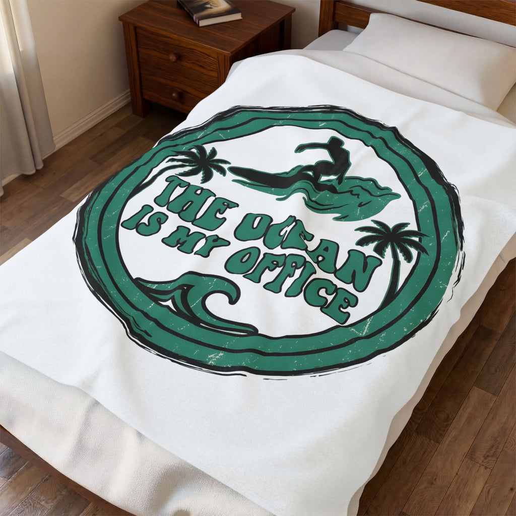 Surfing Surfing Seaside Gift Hand Drawn Surf Surfer Fan Surfing Coastal Blanket