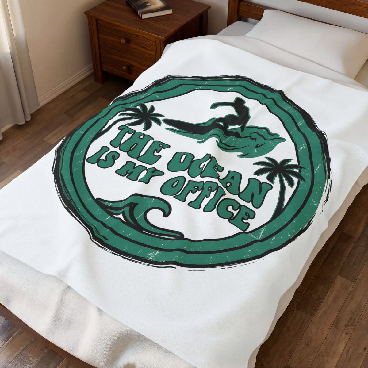 Surfing Surfing Seaside Gift Hand Drawn Surf Surfer Fan Surfing Coastal Blanket