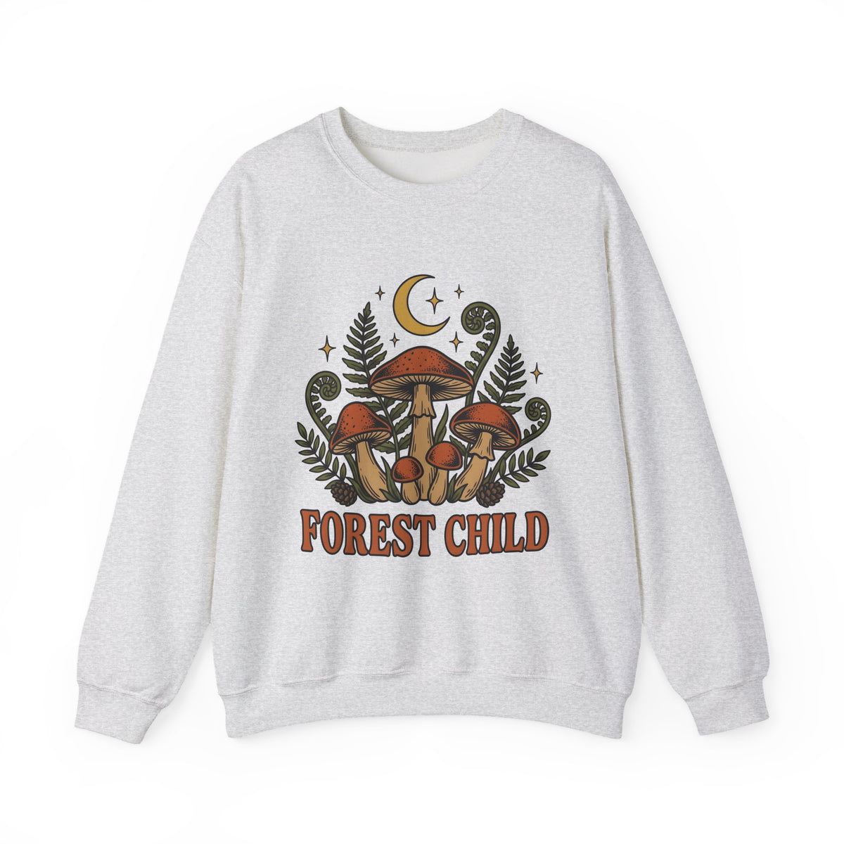 Mushroom Drawing Sweatshirt Nature Garden Gift Women Hippie Sweatshirt Fungus Sweatshirt Outdoors Fan Psychedelic Sweatshirt Yard Graphic Classic Frond Sweatshirt