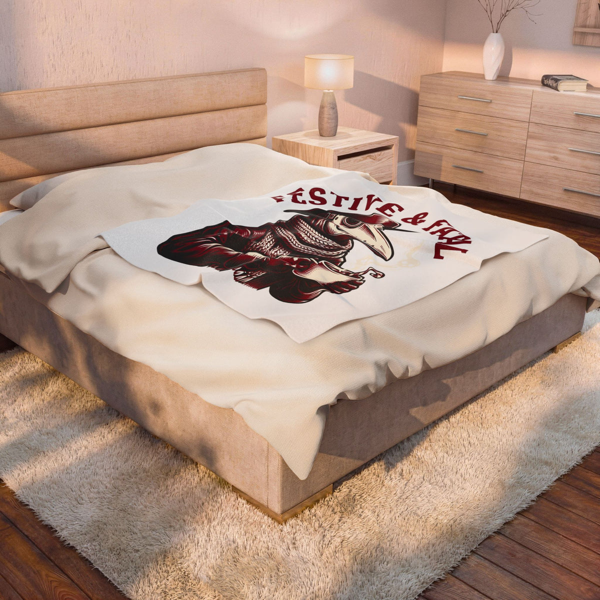 Plague Healer Blanket Christmas Macabre Gift Women Mysterious Blanket Doctor
