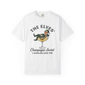 Elf Wine Glass T-Shirt Christmas Festivity Gift Women Rustic T-Shirt Wine Goblet T-Shirt Xmas Fan Vintage T-Shirt Holiday Graphic Classic