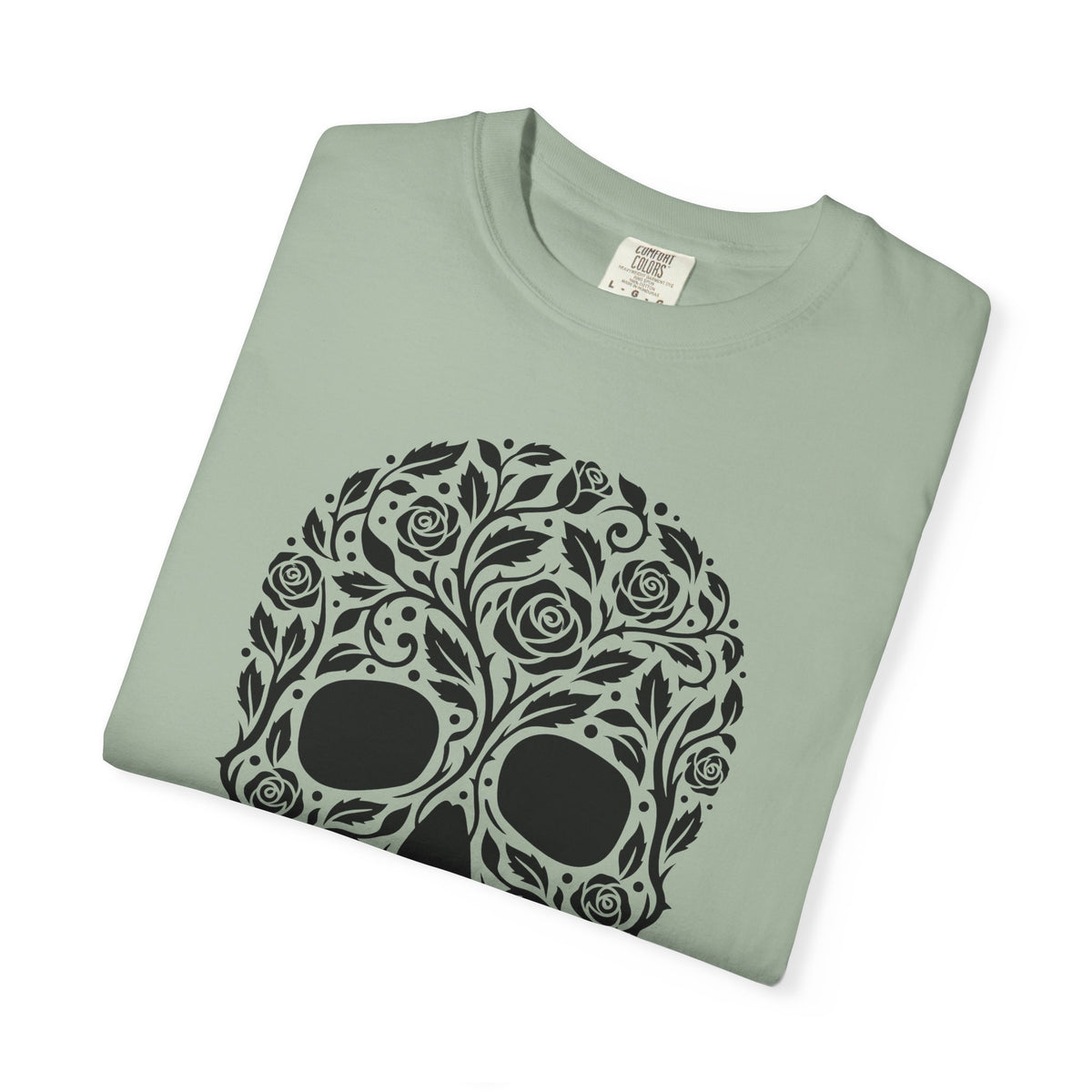 Blossom Skull T-Shirt St. Valentine's Day Macabre Gift Women Line Art T-Shirt Sugar Skull T-Shirt Valentine Fan Hand Drawn T-Shirt Dark Graphic