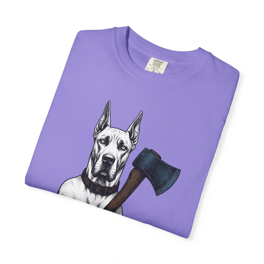 Dane Dog T-Shirt Dog Funny Gift Women Retro T-Shirt Great Dane T-Shirt Dog Fan Hound T-Shirt Humor Graphic Sketch Hatchet T-Shirt