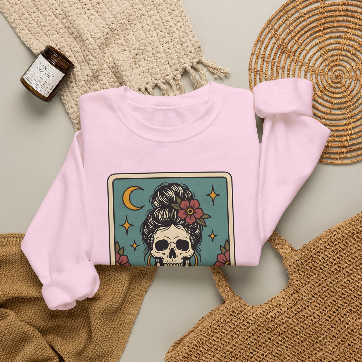 Skeleton Mother Sweatshirt Moms Games Gift Women Body Art Sweatshirt Skeleton Sweatshirt Mom Fan Tattooed Sweatshirt Gaming Graphic Classic Baseball Sticks