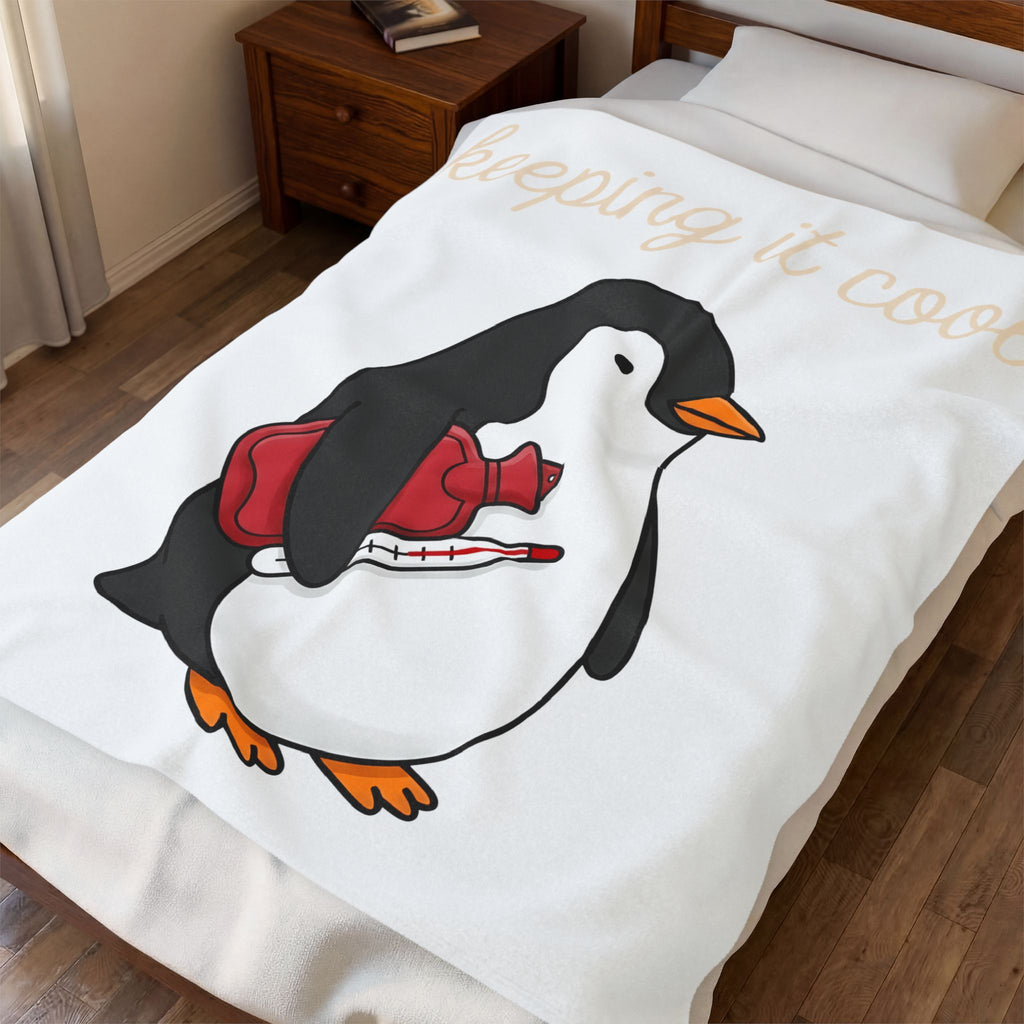 Penguin Nurse Blanket Nurse Wildlife Gift Women Comic Blanket Penguin Blanket Nursing Enthusiast Cartoon Blanket Wildlife Graphic Simple