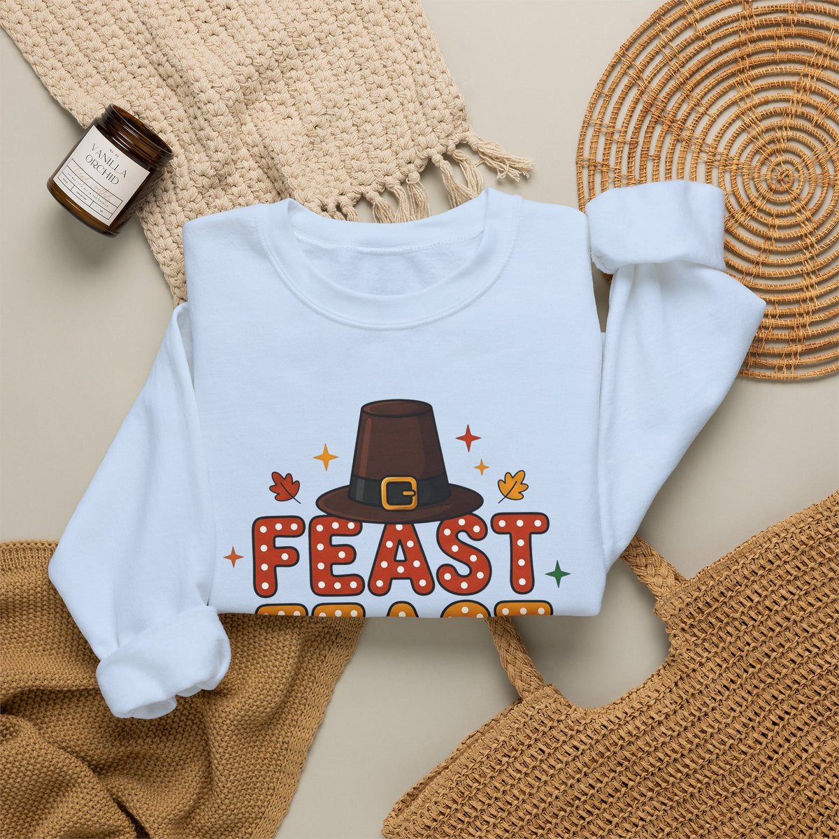 Colonial Hat Sweatshirt Thanksgiving Kinship Gift Women Caricature Sweatshirt Tricorn Sweatshirt Harvest Fan Cartoon Sweatshirt Family Graphic Rich Orange