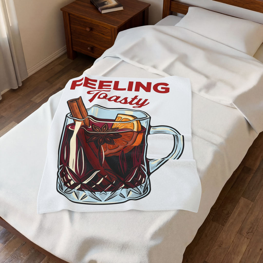 Mulled Wine Mug Holiday Christmas Gift Vintage Mulled Wine Winter Fan Holiday Xmas Hand Blanket