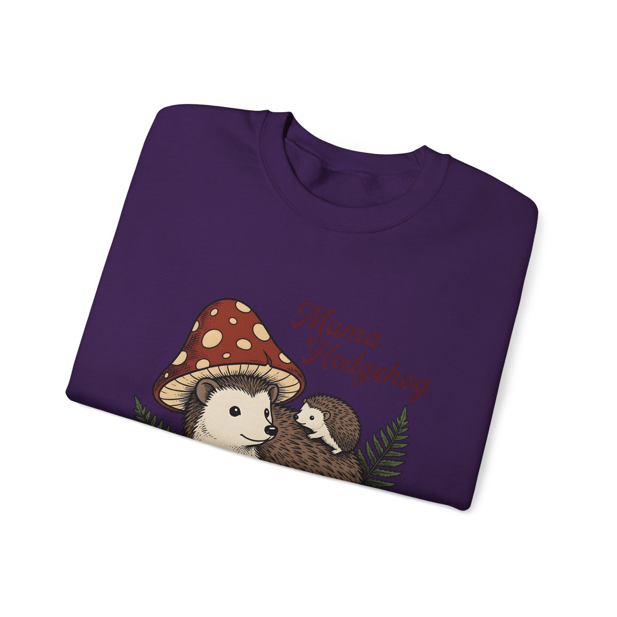 Hedgehog Group Sweatshirt Moms Wildlife Gift Women Forest Sweatshirt Porcupine Sweatshirt Mother Fan Woodland Sweatshirt Animal Graphic Retro Toadstools Sweatshirt