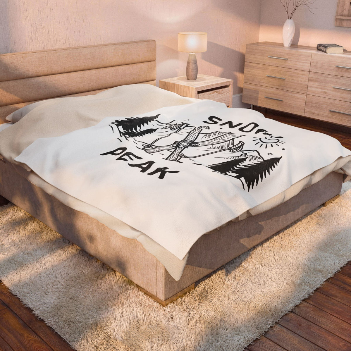 Ski Equipment Blanket Sports Outdoors Gift Women Line Art Blanket Ski Gear T