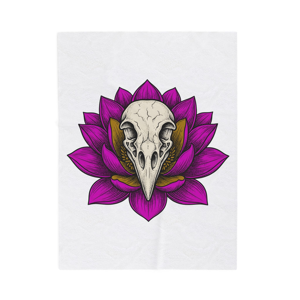 Bird Head Flower Blanket Boho Chic Emo Gift Women Line Art Blanket Floral Head Blanket Hippie Fan Minimalist Blanket Goth Graphic Classic Lotus