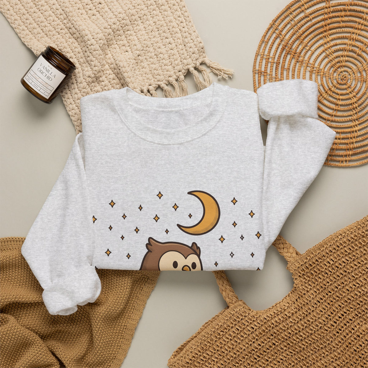 Owl Skating Shoes Sweatshirt Sports Creatures Gift Women Kawaii Sweatshirt Roller Skates Sweatshirt Athlete Fan Animal Graphic Sweatshirt Classic Music Player