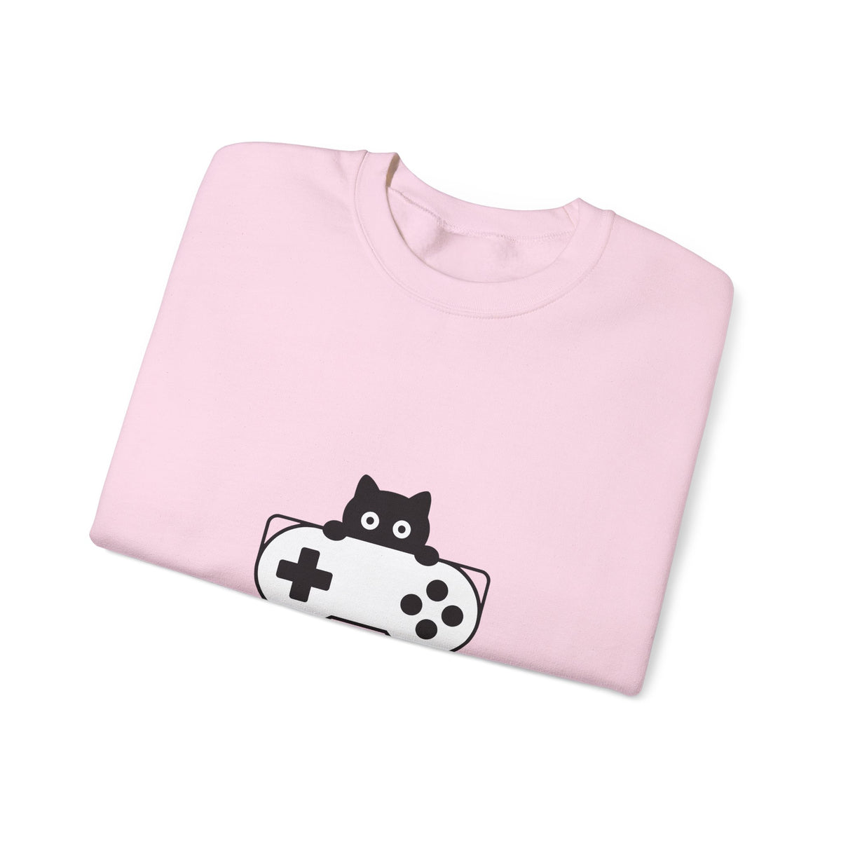 Cat Game Controller Sweatshirt Cat Gaming Gift Women Minimalist Sweatshirt Gamepad Sweatshirt Feline Fan Gamer Graphic Gamer Design Modern Video Game