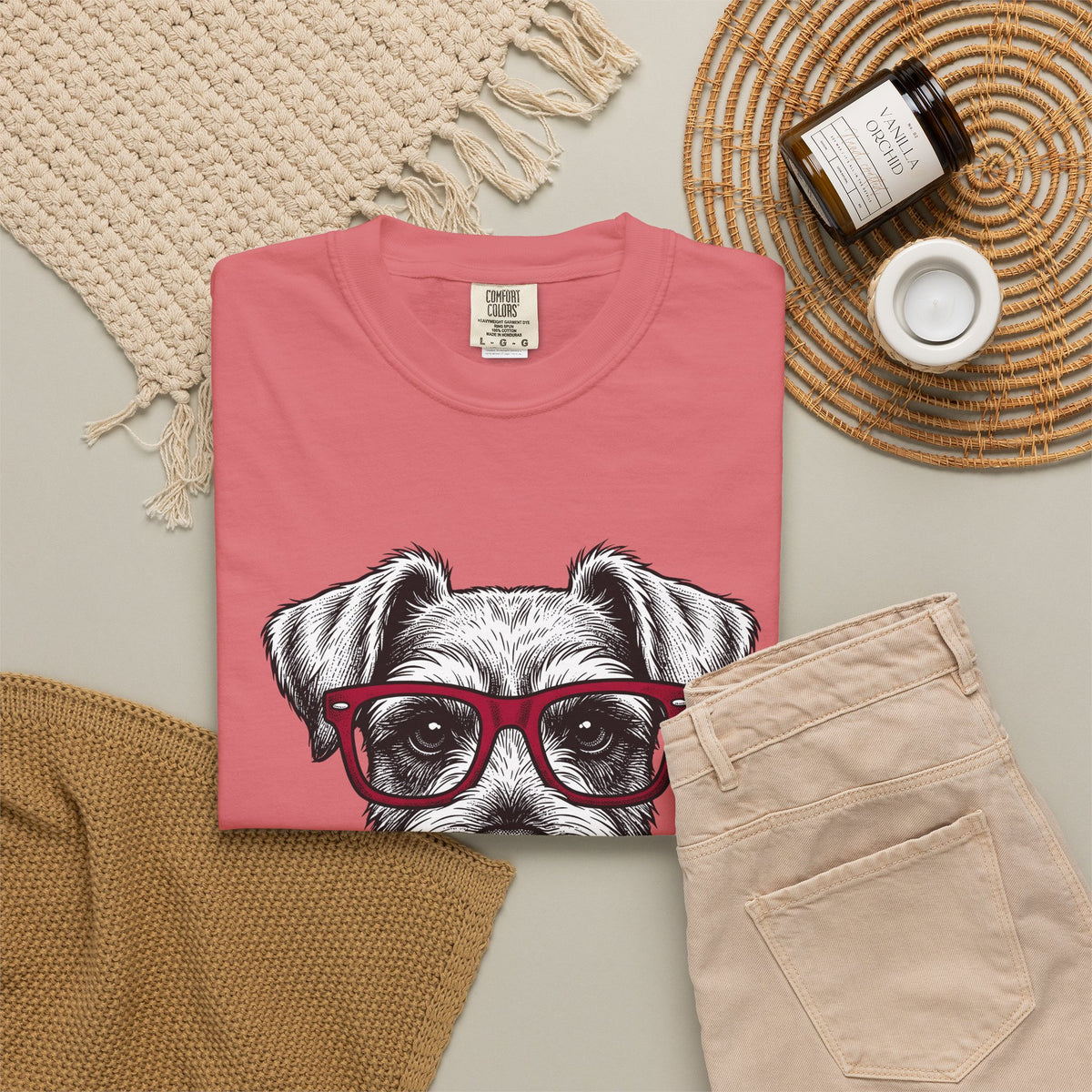 Schnauzer Pet T-Shirt Dog Critters Gift Women Line Art T-Shirt Dog T-Shirt Dog Fan Dog Graphic Dog Graphic Cartoon Spectacles T-Shirt
