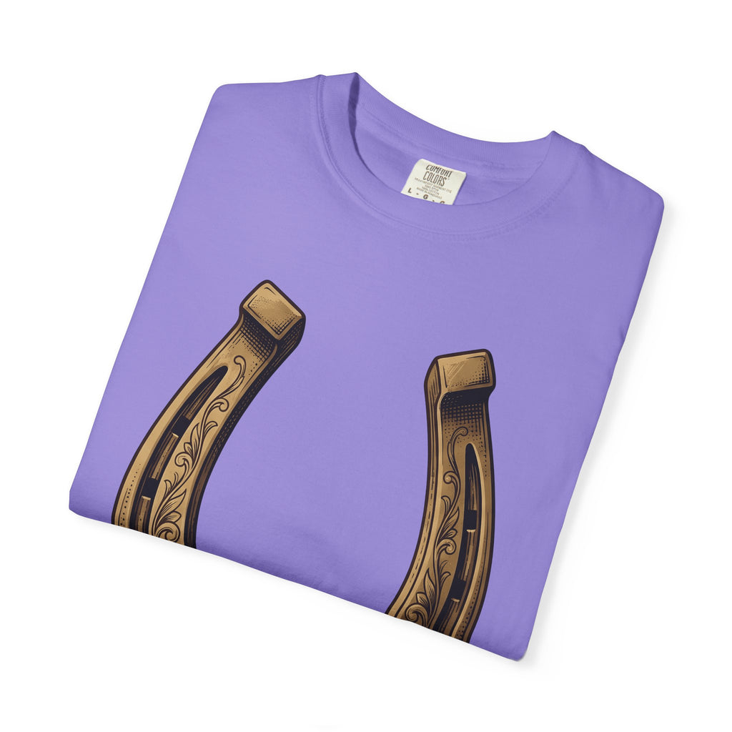Horseshoe T-Shirt Cowgirl Farm Gift Women Cowboy T-Shirt Shoe T-Shirt Rodeo Fan Western T-Shirt Ranch Graphic Retro Flower T-Shirt