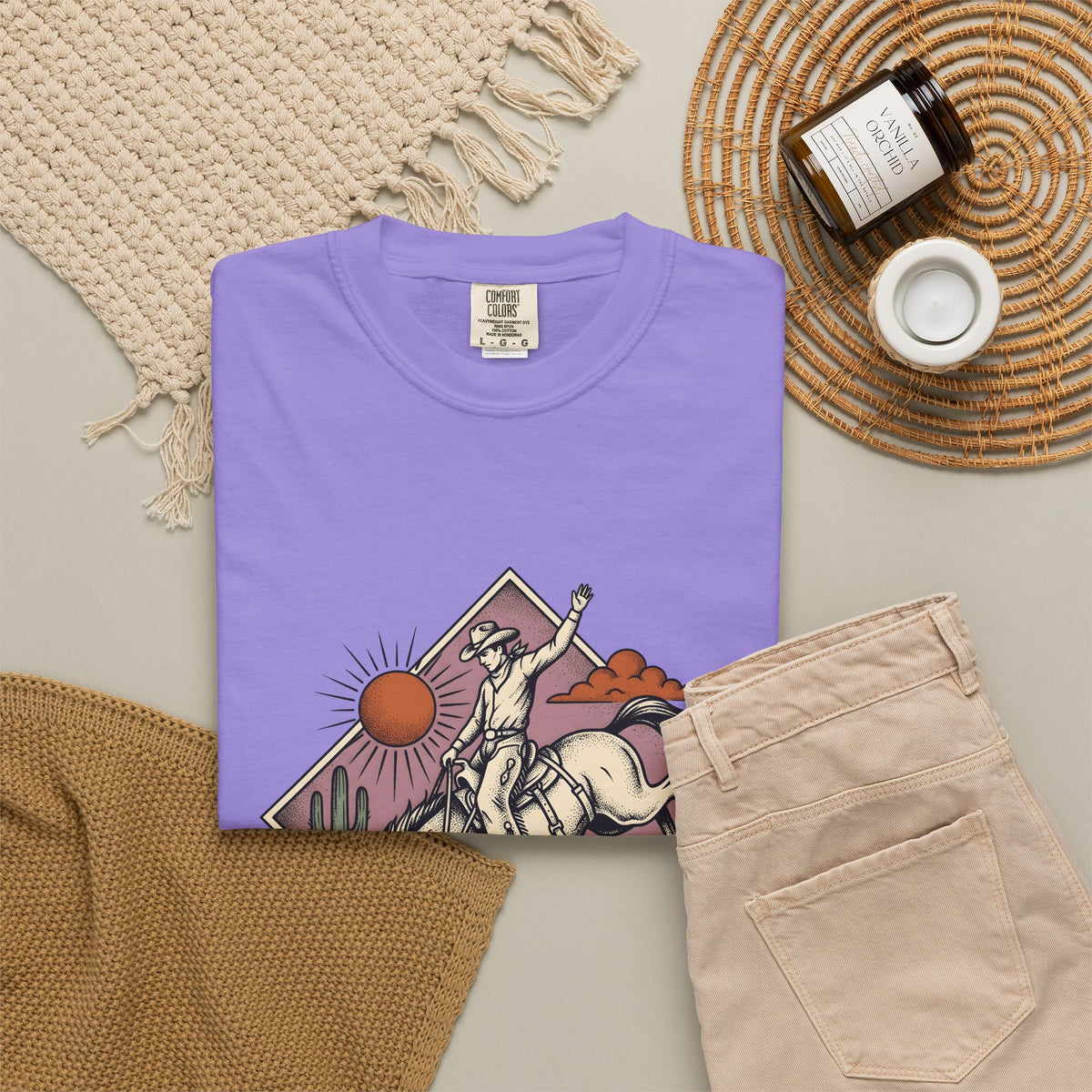 Bronc Rider T-Shirt Cowgirl Ranch Gift Women Sketch T-Shirt Rough Rider T-Shirt Cowboy Fan Rodeo T-Shirt Farm Graphic Tribal Desert Plant T-Shirt