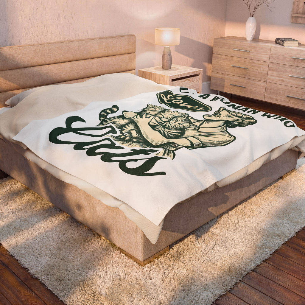 Female Cats Blanket Cat Creatures Gift Women Classic Blanket Kitty Blanket Cat Fan Feline Blanket Beast Graphic Doodle Old-Fashioned Woman Blanket