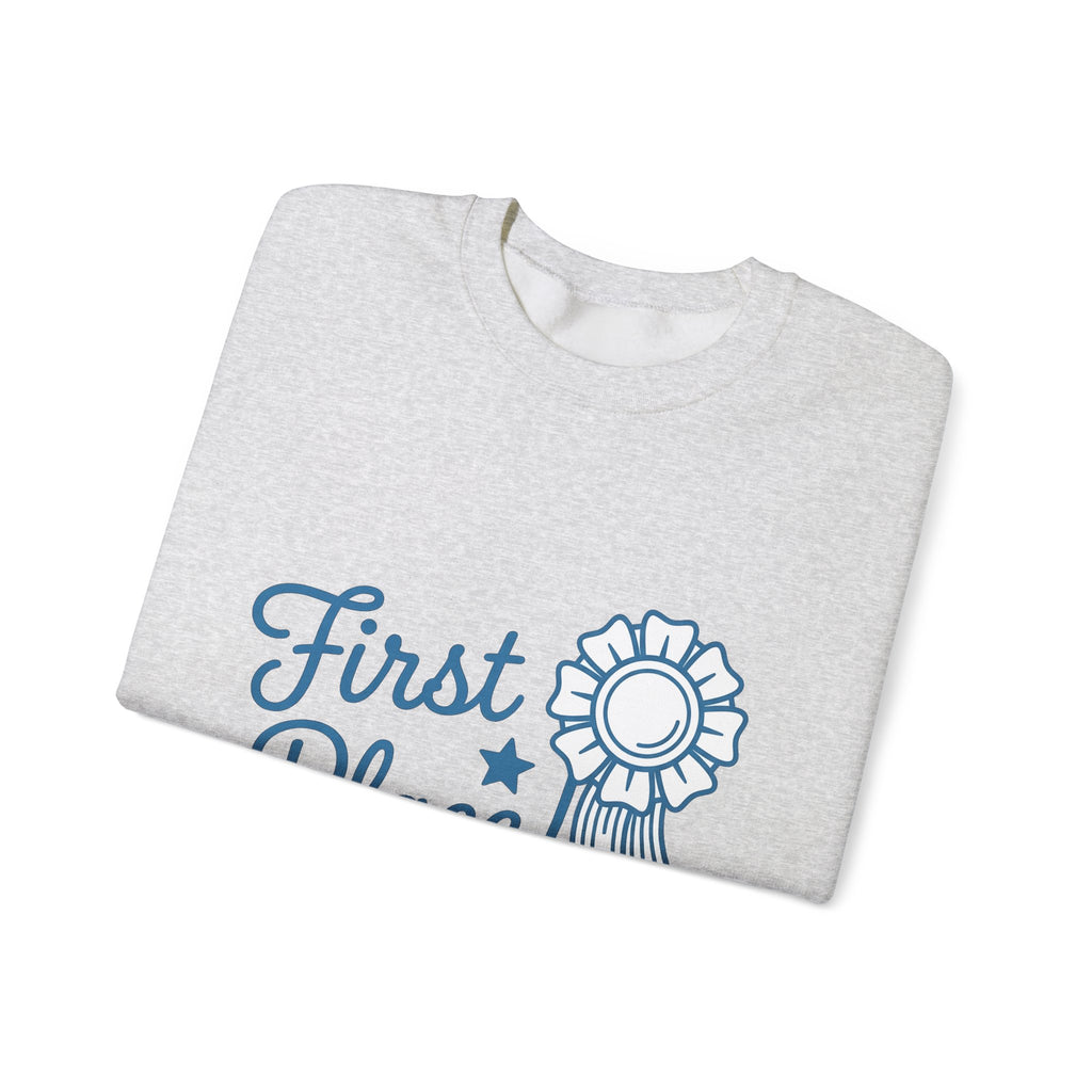 Prize Ribbon Cowgirl Cowboy Gear Gift Cute Rosette Rodeo Fan Western Cowboy Vintage Spark Sweatshirt