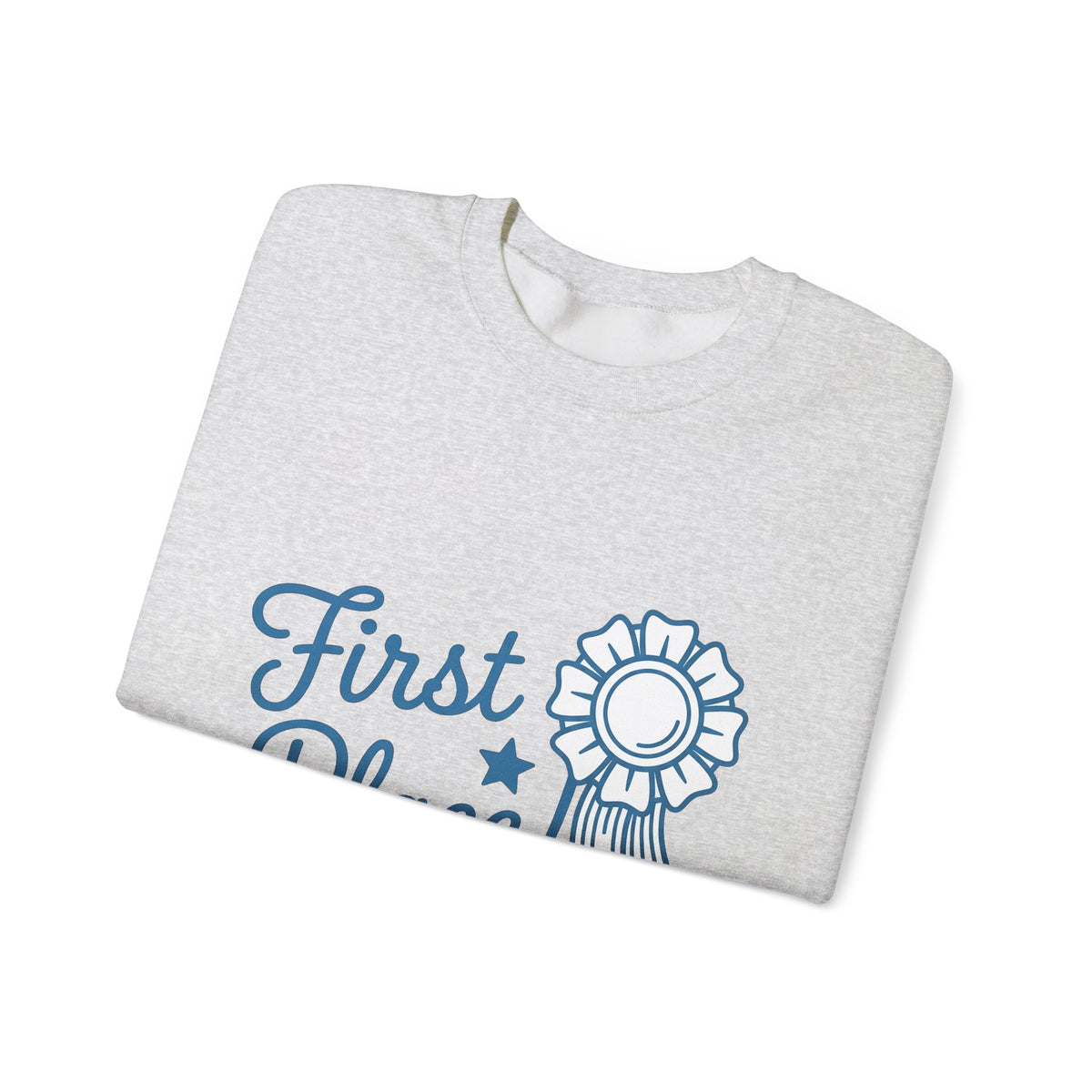 Prize Ribbon Cowgirl Cowboy Gear Gift Cute Rosette Rodeo Fan Western Cowboy Vintage Spark Sweatshirt