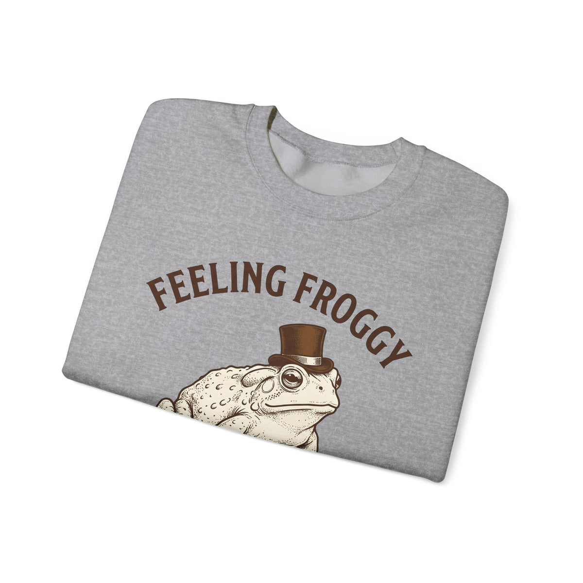 Toad Top Hat Sweatshirt Funny Animal Gift Women Vintage Sweatshirt Frog Sweatshirt Humor Fan Retro Sweatshirt Creature Graphic Hand Drawn Animal Humor Sweatshirt