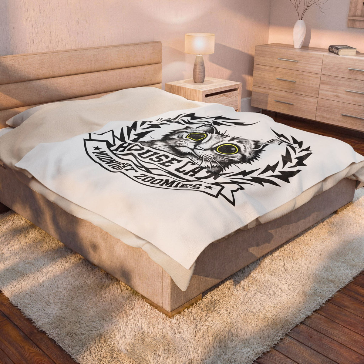 Striped Cat Cat Comedy Gift Modern Tabby Cat Feline Fan Retro Electric Blanket