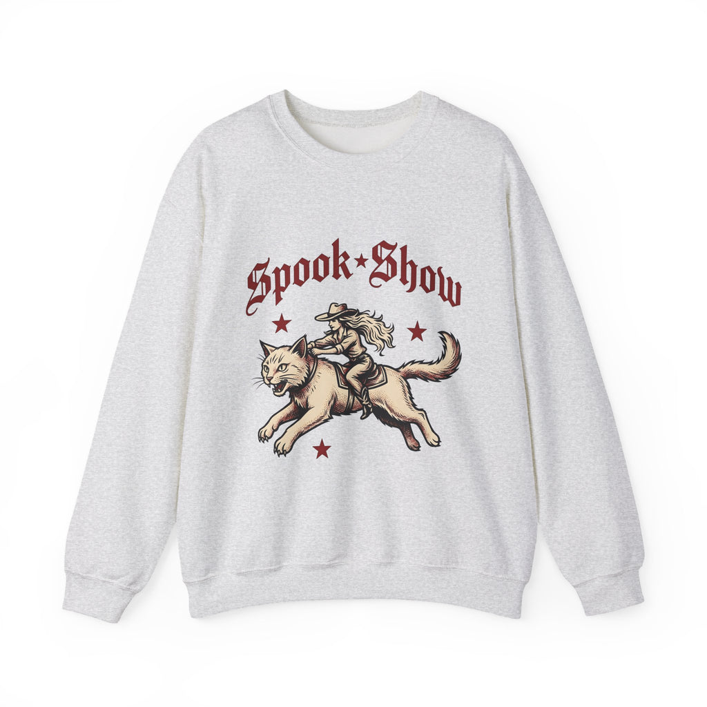 Cowgirl Kitten Halloween Rodeo Gift Farmhouse Kitten Horror Fan Rustic Rodeo Nostalgic Twinkles Sweatshirt
