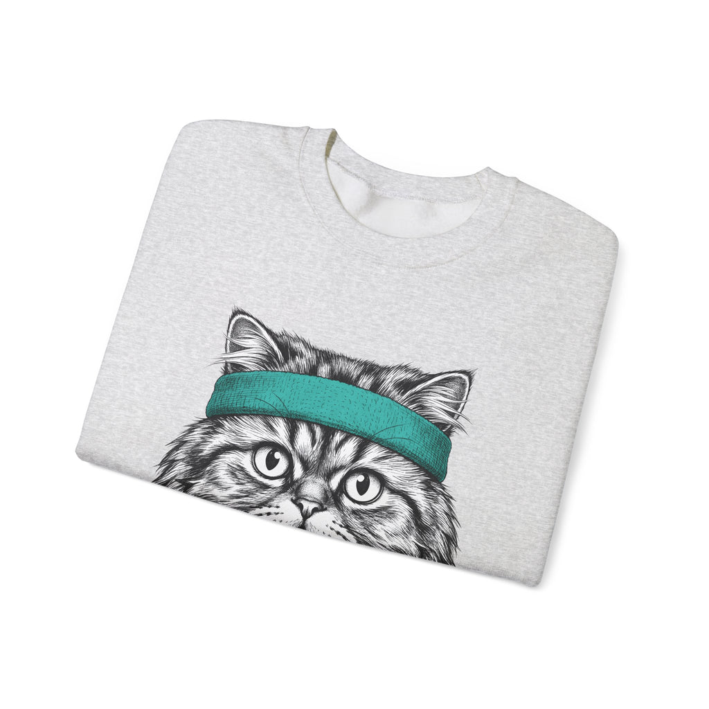 Striped Cat Sweatshirt Cat Pet Supplies Gift Women Doodle Sweatshirt Tabby Cat Sweatshirt Cat Fan Feline Sweatshirt Pet Accessories Graphic Minimalist Headwrap
