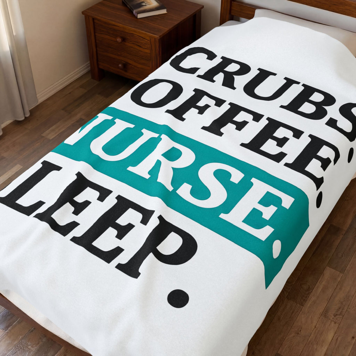 Coffee Cup Blanket Nurse Humor Gift Women Modern Blanket Blanket Blanket Rn Fan Contemporary Blanket Funny Graphic Minimalist Teal Highlight Blanket
