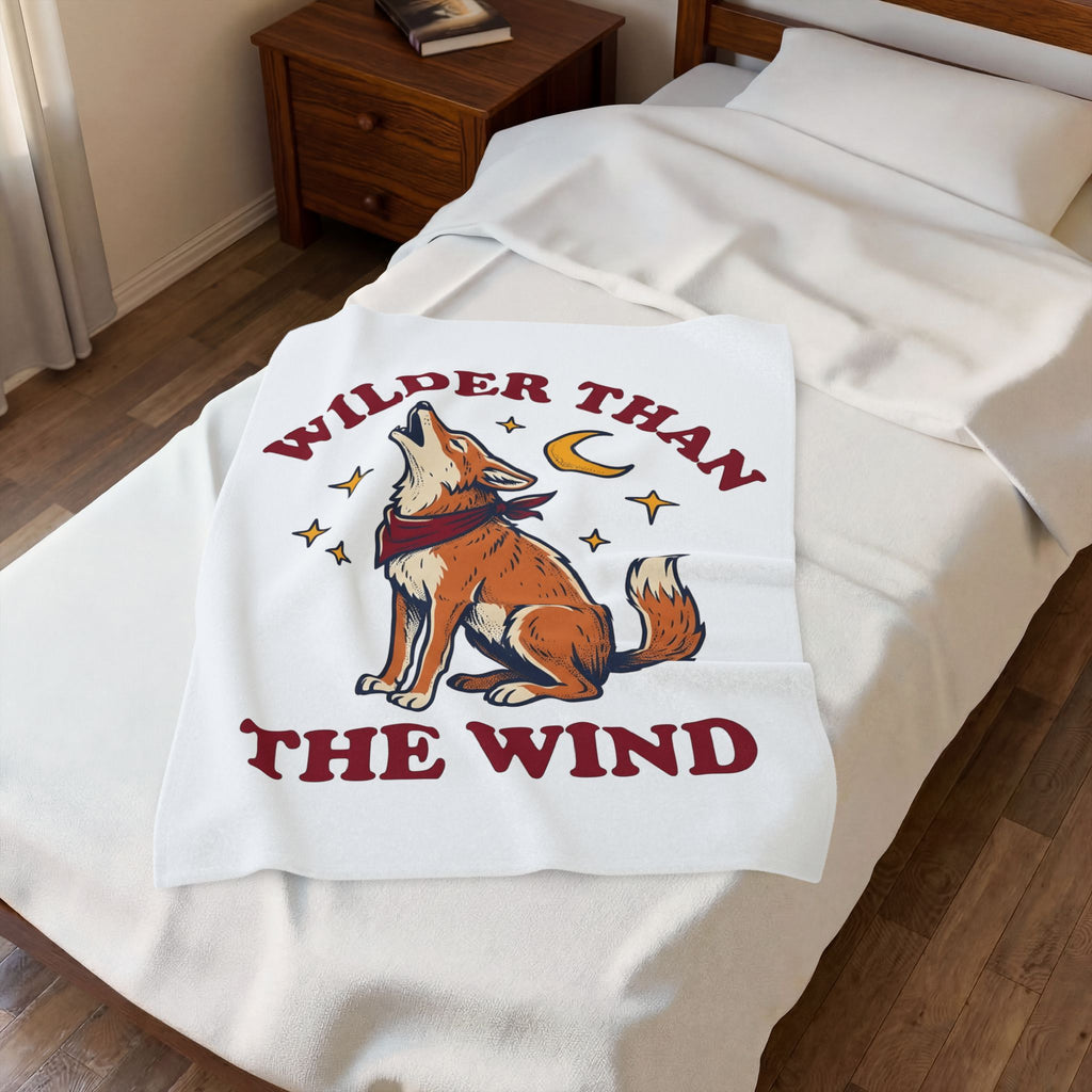 Barking Coyote Blanket Cowgirl Pet Gift Women Country Blanket Coyote Blanket Cowgirl Fan Rustic Blanket Animal Graphic Farmhouse Scarf Blanket