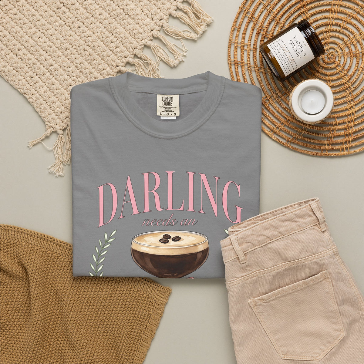 Espresso Martini T-Shirt Coffee Cocktail Gift Women Watercolor T-Shirt Martini T-Shirt Coffee Fan Cocktail Design T-Shirt Hand Drawn Pink Bow