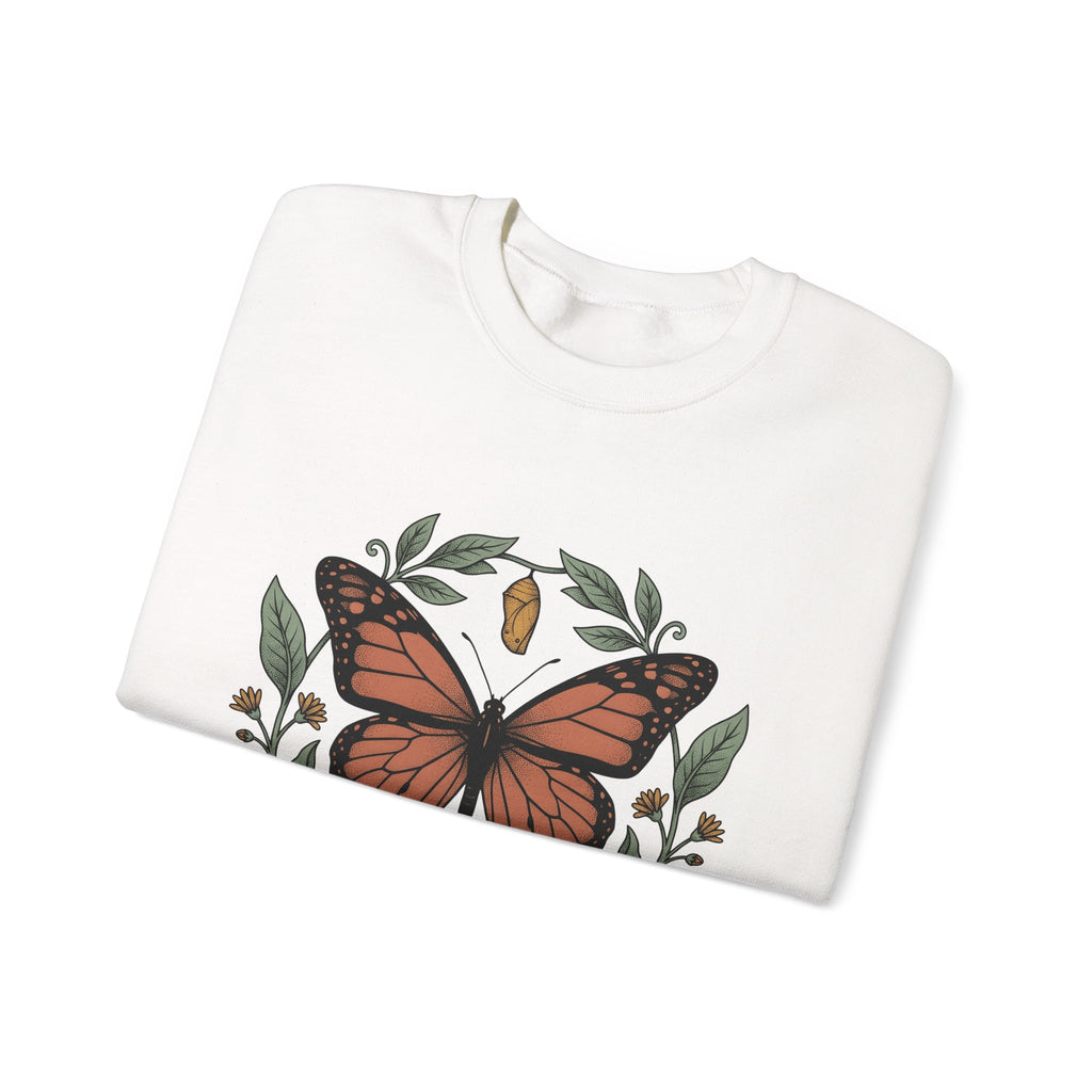 Monarch Moth Butterfly Outdoors Gift Floral Moth Butterfly Fan Botanical Nature Retro Meadow Sweatshirt