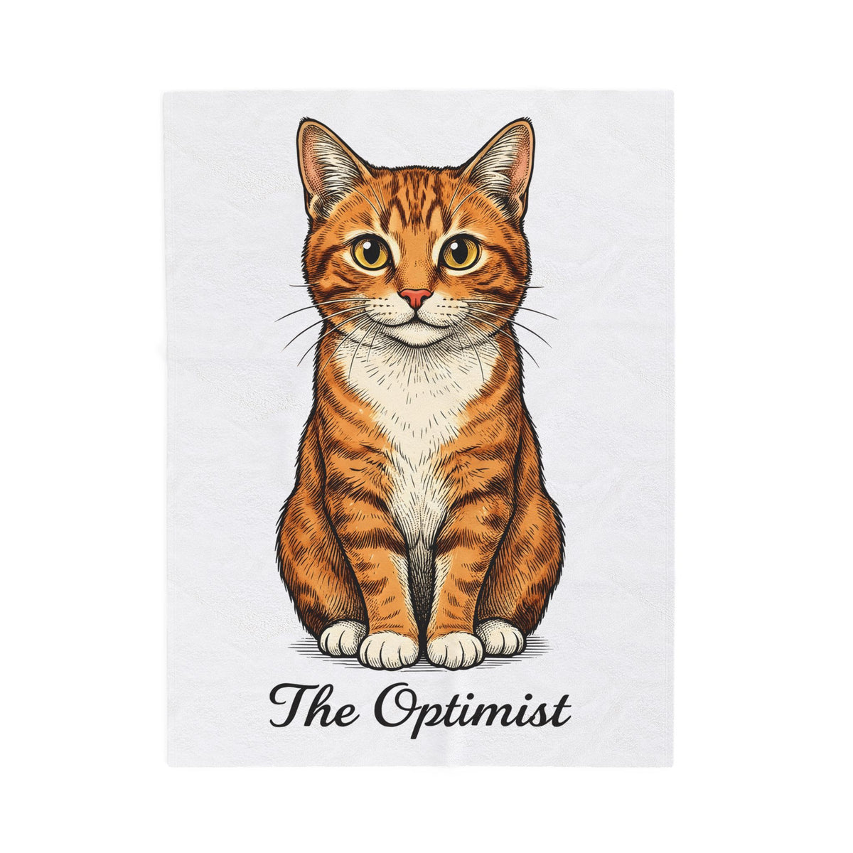 Ginger Cat Blanket Cat Companion Gift Women Outline Blanket Cat Blanket Feline Fan Simple Blanket Friendship Graphic Minimalist Kitty Portrait