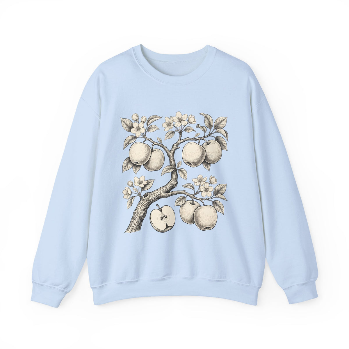 Apple Tree Sweatshirt Cottagecore Nature Gift Women Botanical Sweatshirt Apple Sweatshirt Rustic Fan Floral Sweatshirt Environmental Graphic Vintage Blossom