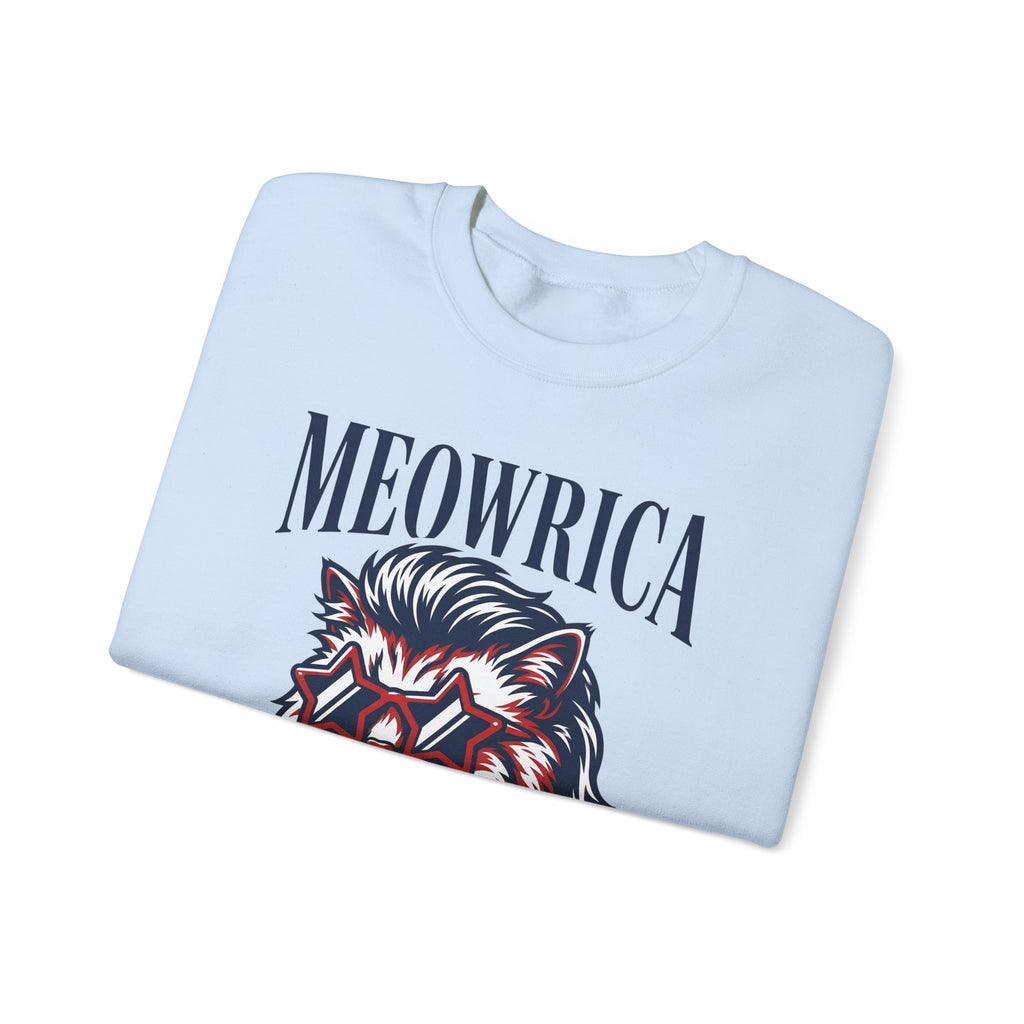 American Kitty Sweatshirt America Pet Gift Women Pop Art Sweatshirt Cat Sweatshirt Patriot Fan Fauvism Sweatshirt Animal Graphic Classic Star Shades Sweatshirt
