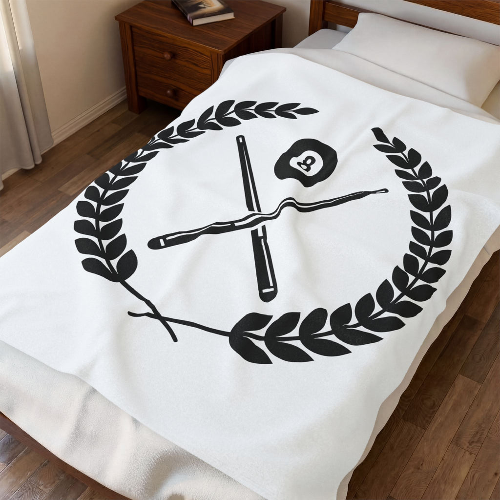 Billiard Badge Blanket Billiards Contest Gift Women Modern Blanket Pool Badge Blanket Billiards Fan Contemporary Blanket Competition Graphic