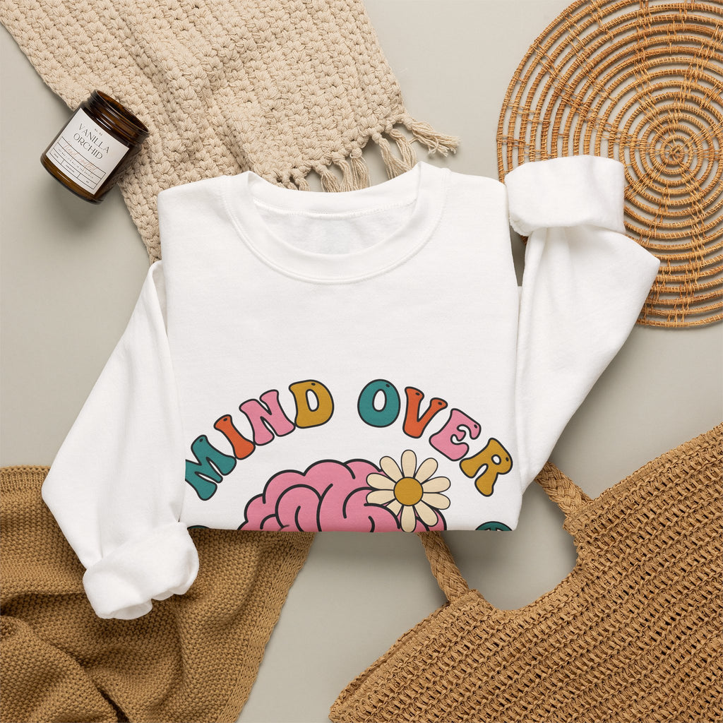 Brain Flower Sweatshirt Teacher Mental Health Gift Women Groovy Sweatshirt Mind Bloom Sweatshirt Educator Enthusiast Psychedelic Sweatshirt Wellness Graphic