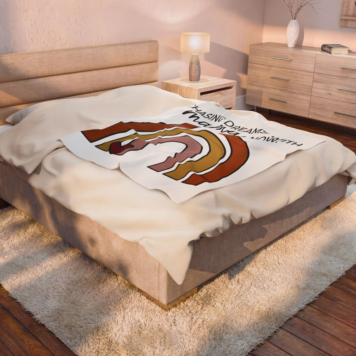 Rainbow Design Blanket Moms Household Gift Women Hippie Blanket Colorful Blanket Mom Enthusiast Boho Blanket Home Graphic Simple Love Symbol Blanket