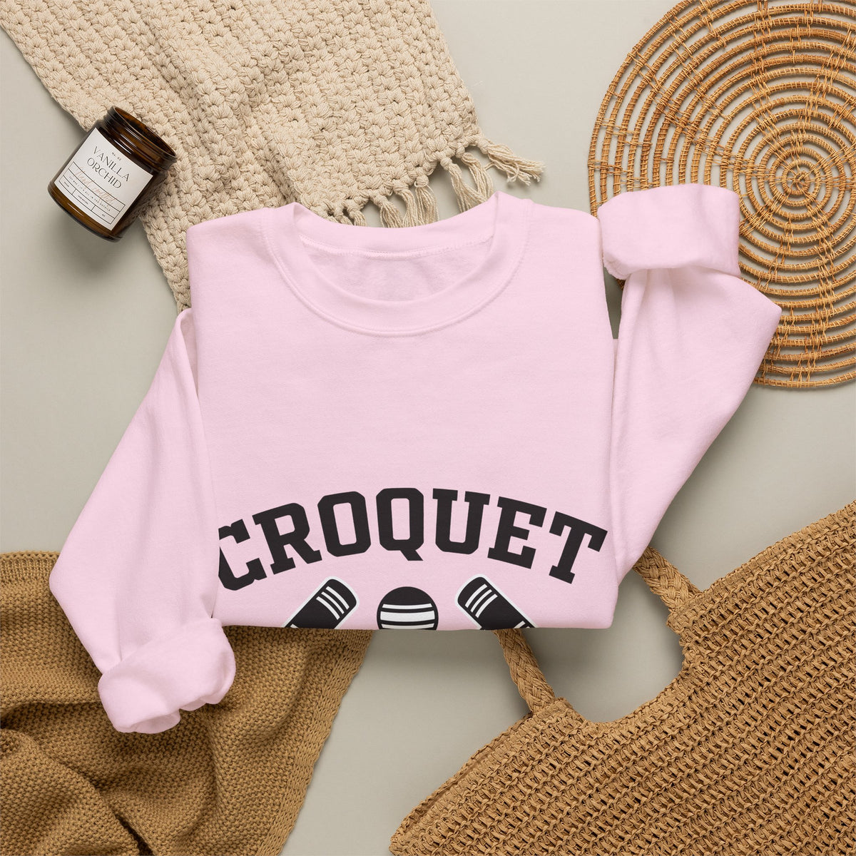 Croquet Mallets Croquet Game Gift Bold Mallet Croquet Fan Bold Sport Vintage Ball Sweatshirt