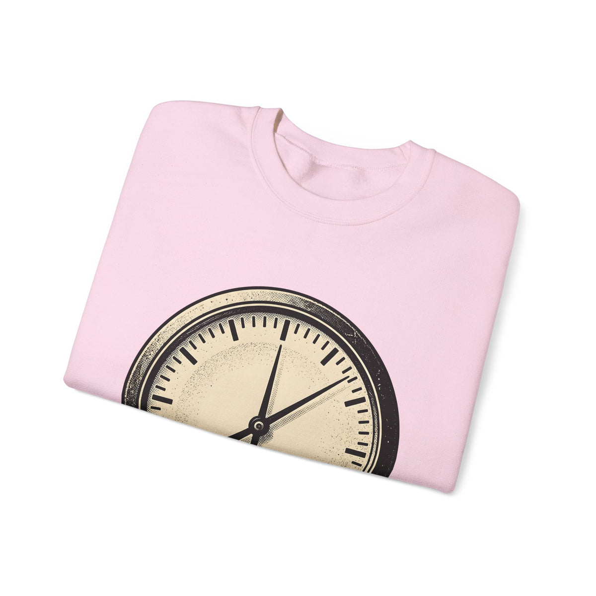 Analog Clock Sweatshirt Sports Encouragement Gift Women Aged Sweatshirt Timepiece Sweatshirt Athlete Fan Vintage Sweatshirt Motivational Graphic Clean Clock