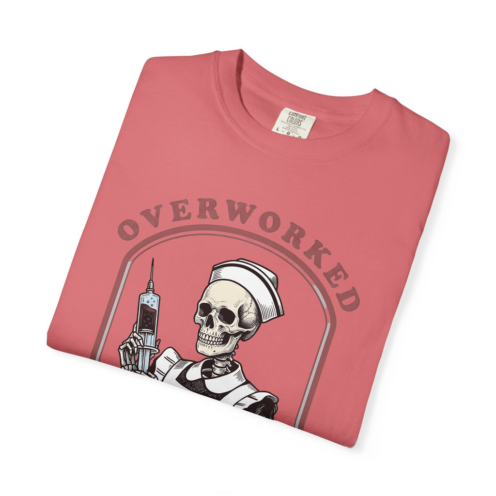 Bony Nurse T-Shirt Nurses Scary Gift Women Hand Drawn T-Shirt Nurse T-Shirt Nursing Enthusiast Illustrated Graphic T-Shirt Sketch Shot T-Shirt